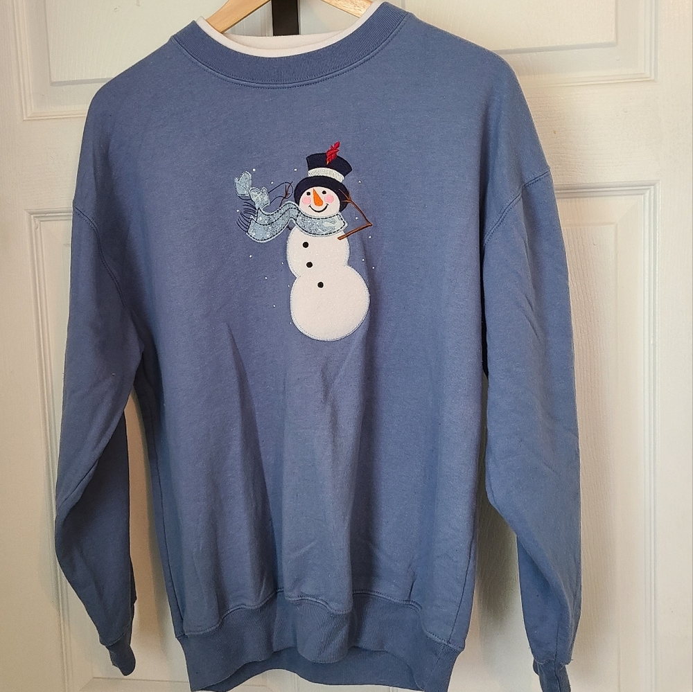 (1041) MC Sportswear, Woman's Novelty Long Sleeve  Winter Theme Sweat Shirt